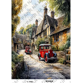 Umělecký papír Rýžový a soft papír na decoupage - Krajinka - KB01498 Materiál: Soft, Rozměr: A4