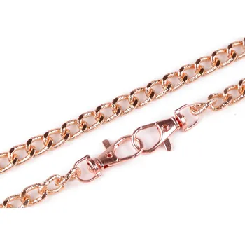 Příze Pro Háčkování Řetízek na kabelky s reliéfem 120 cm růžové zlato