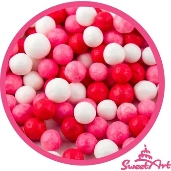 Jedlá dekorace na dort 4-Mix Maďarsko SweetArt cukrové perly Love mix 7 mm (1 kg) ▹