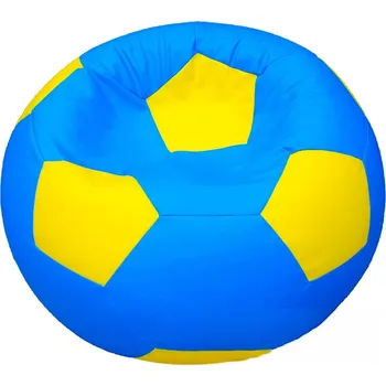 Taburet Sedací vak - míč 80 cm - světlemodrá + žlutá