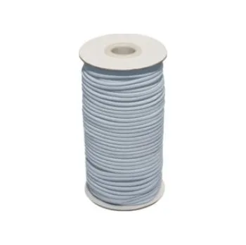 Guma, pruženka kulatá kloboučnická světle šedá 2 mm, 50m cívka, celé balení