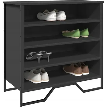 Botník VidaXL Botník, černá, 80x38x78 cm, dřevotříska