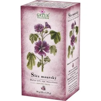 Horký nápoj Sléz maurský bylinný porcovaný čaj (Sléz maurský 20 n.s. GREŠÍK - Z)