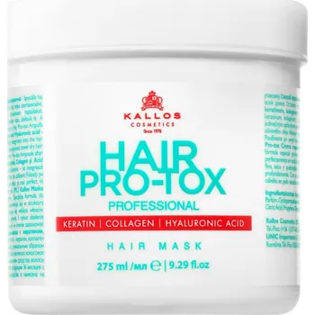 Vlasová regenerace Kallos Hair Pro-Tox maska pro slabé a poškozené vlasy s kokosovým olejem, kyselinou hyaluronovou a kolagenem 275 ml