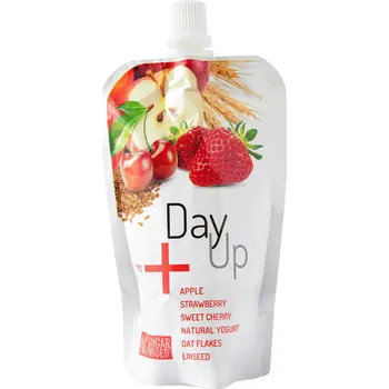 Dětská výživa Dezert ovocný jablko, jahoda, třešeň s jogurtem a cereáliemi - kapsička 120 g DAY UP