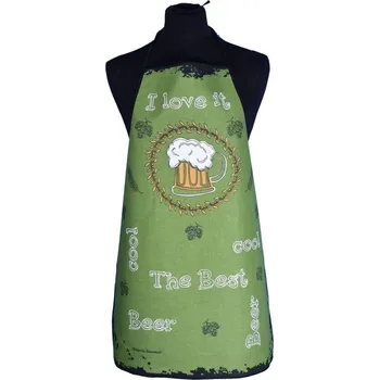 Kuchyňská zástěra forbyt Kuchyňská zástěra - PIVO barva: zástěra pivo zelená