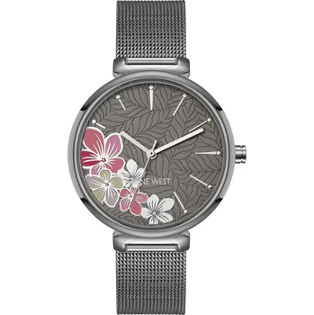 Hodinky Nine West dámské hodinky kulaté černé NW/3001FLGY