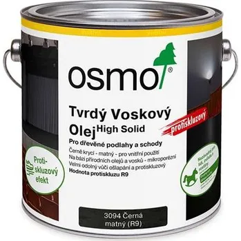 Stavební chemie Osmo 3094 Tvrdý voskový olej protiskluz R9, černý mat 2,5 l