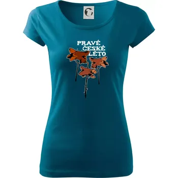 Dámské tričko Pravé české léto - Dámské triko Pure - 2XL ( Petrolejová )