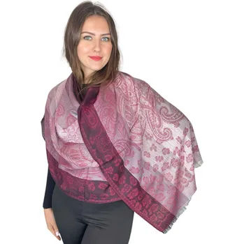 Šála Šál Pašmína - Roselina - Vínová