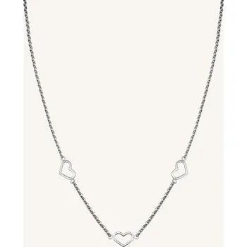 Šperk Rosefield náhrdelník stříbrné barvy Triple Heart JNTHS-J613