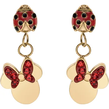 Náušnice Disney dětské náušnice Minnie Mouse ocelové pozlacené E600195YRRL.CS