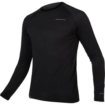 cyklistický dres Triko s dlouhým rukávem ENDURA BaaBaa Merino Black - S