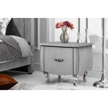 Noční stolek Noční stolek - Extravagancia, stříbro šedá