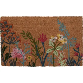Rohožka Kokosová rohožka se vzorem divoké louky Wildflower Fields – 75x45 cm