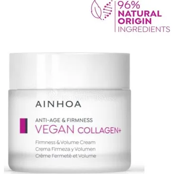 Pleťový krém Ainhoa Vegan Collagen+ Volume Cream - Krém pro pevnost a objem 50 ml Bez krabičky