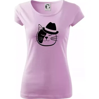 Dámské tričko Kočka s kloboukem - Dámské triko Pure - 2XL ( Orchid )
