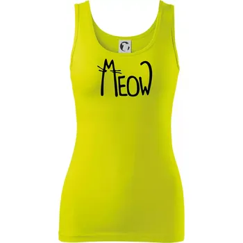 Dámské tričko Meow - Mňau - Dámské tílko - XL ( Limetková )