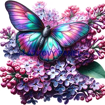 Látkový panel - Motýl na květině - MO-24 Velikost: 30x30cm, Materiál: Bavlna