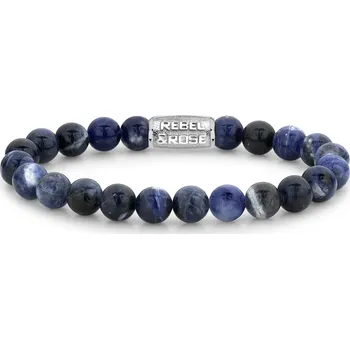 Náramek Rebel & Rose pánský kuličkový náramek, Midnight Blue, 8mm Velikost: M