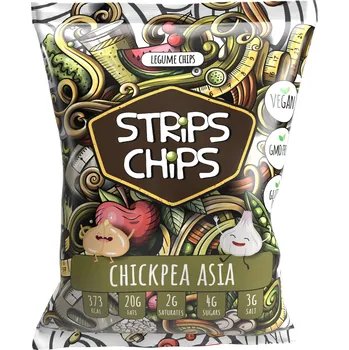 Slaná pochutina Krekry luštěninové Asia 90 g STRIPS CHIPS