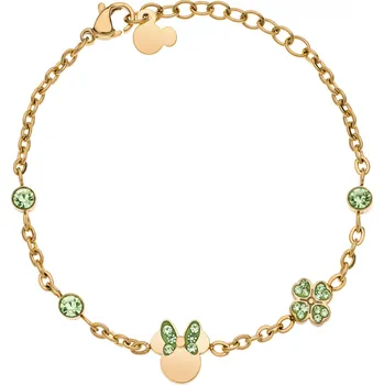 Náramek Disney dětský náramek Minnie Mouse ocelový pozlacený B600624YRGL-55.CS