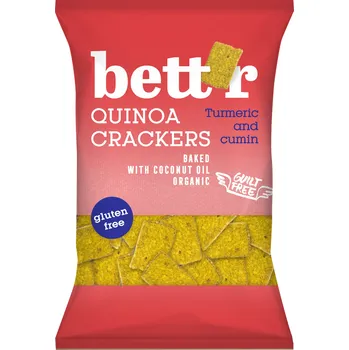 Bonbon Krekry quinoové s kurkumou a kmínem bezlepkové 100 g BIO BETT´R
