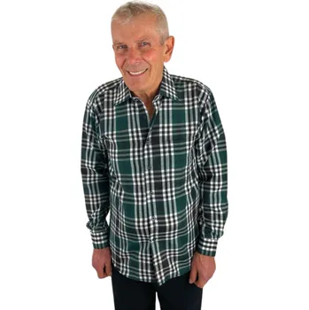 Pánská košile BAZAR - Pánská košile zelená kostka vz.č.5 Velikost: XL