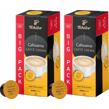 Káva Tchibo Káva Cafissimo Caffe Crema Fine Aroma 30 Kapslí / Decaffeinato 30 Kapslí