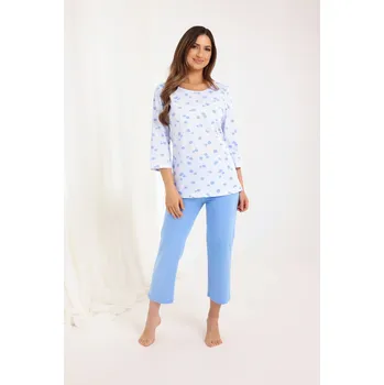 Pánská móda Dámské pyžamo Regina 720 3/4 2XL Z25/26 Modrá XXL