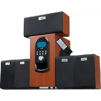 Genius repro SW-HF 5.1 6000, 200W RMS, LCD displej, dark wood (31730022101)