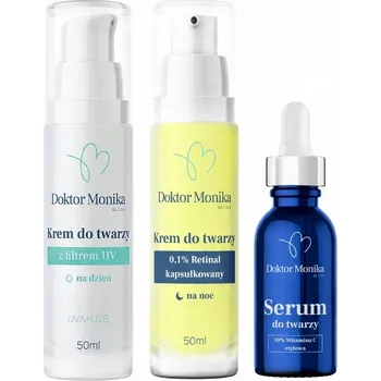 Pleťový krém Sada chytré péče: Sérum s vitamínem C + Krém s retinalem + Krém SPF