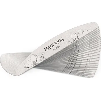 Pilník na nehty 100/180 Loďka Půlměsíc Standard Flora 25 ks Mani King