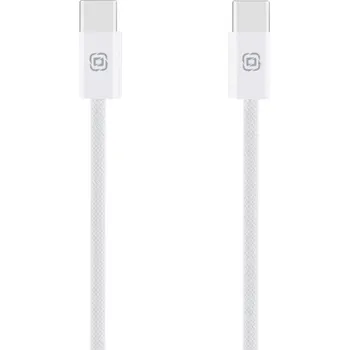 Datový kabel OBAL:ME Super Fast USB-C/USB-C Pletený kabel 60W 1m White