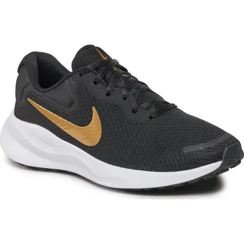 Pánská obuv Dámská sportovní obuv (tréninková) NIKE-Revolution 7 W black/metallic gold/white Černá 41