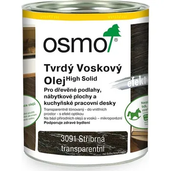 Olej na dřevo Osmo 3091 TVO barevný Stříbrný 0,75 l