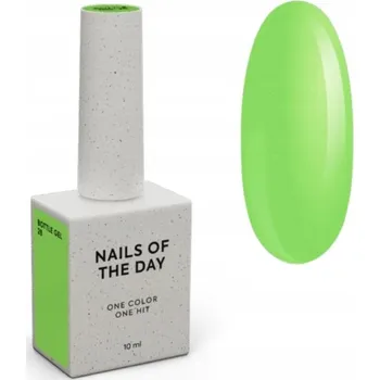 Lak na nehty NOTD Bottle gel 28 - neonově zelený gel pro zpevnění nehtů, 10 ml