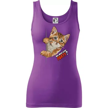 Dámské tričko Řekl někdo slovo party - Dámské tílko - L ( Fialová )