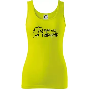 Dámské tričko Lepší než nákupák - Dámské tílko - 2XL ( Limetková )