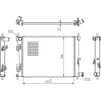 Chladič motoru Chladič, chlazení motoru HART 622 004