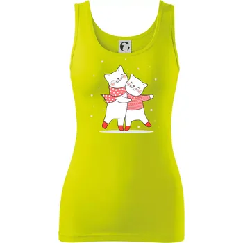 Kočky ve svetru - Dámské tílko - S ( Limetková )