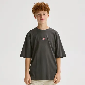 Chlapecké tričko Reserved - Bavlněné tričko - tmavě šedá - 094FH-90X - 094FH-90X-170