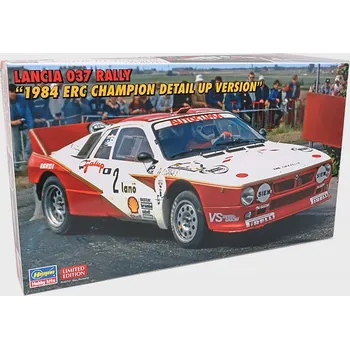 autíčko Lancia 037 #2 ERC Champion 1984 1:24 - stavebnice Hasegawa Lancia 037 No.2 1984 ERC Champion Detail Up Version - modelkit 1/24
