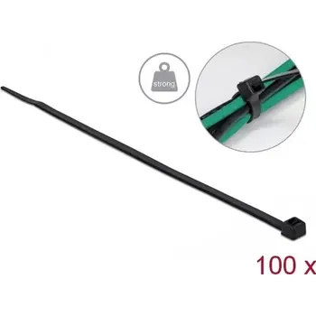 Organizace kabelů Delock Kabelový úvazek s vysokou pevností v tahu D 200 x Š 4.8 mm černý 100 ks (19559)