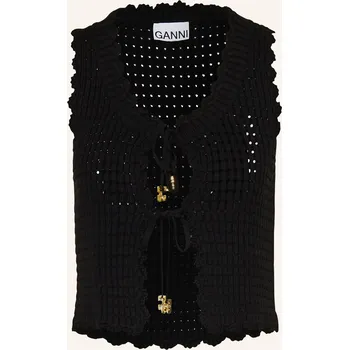 Ganni Dámský Pletený Top, černá, 38