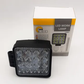 Svítilna LED pracovní světlo 16x3W, 48W 110X110X72mm