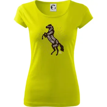 Horse mustang - Dámské triko Pure - L ( Limetková )