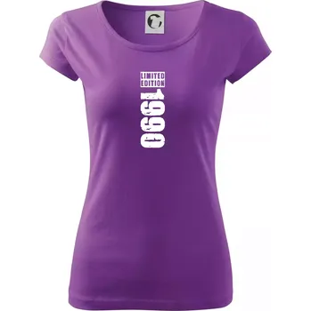 Dámské tričko Limited edition 1990 pruh - Dámské triko Pure - 2XL ( Fialová )