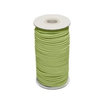 Guma, pruženka kulatá kloboučnická světle zelená 2 mm, 50m cívka, celé balení