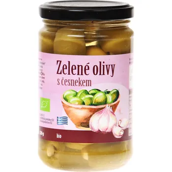 oliva Olivy zelené plněné česnekem 320 g BIO BIO NEBIO